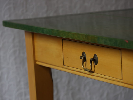 Image 1 of Table With Painting After Jan Mankes
