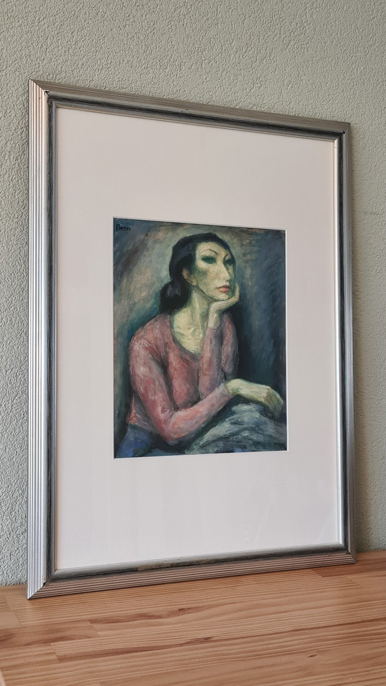 Image 1 of Retrato original de Willem Boon (Escuela de Róterdam) - Incluye marco