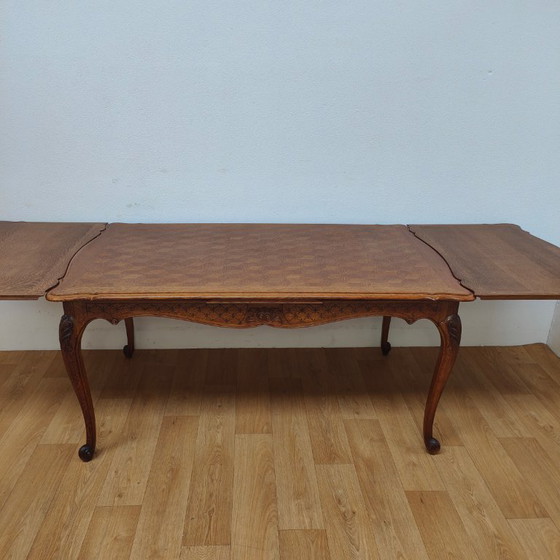 Image 1 of Vintage country style dining table dining room table extendable table