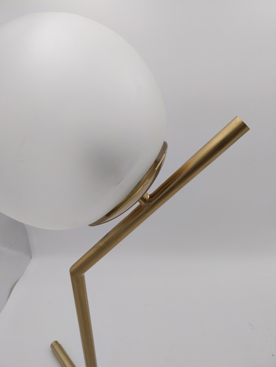 Image 1 of 1 set Flos IC t1 geborstelde messing tafellampen 1990's