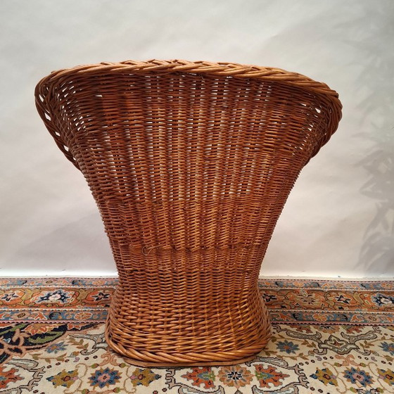 Vintage Rieten Kuipstoel – Fauteuils, Rattan, Wicker (photo 6 of 7)