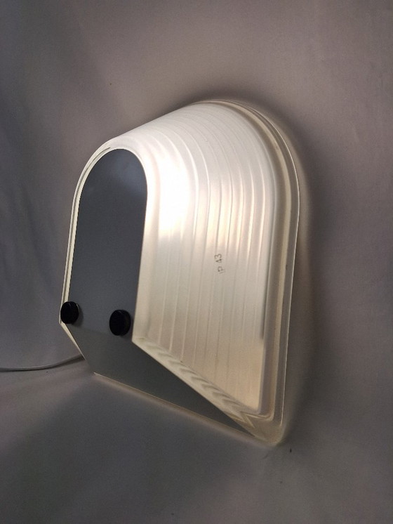 Image 1 of Pair of 80s glass wall lights by Roberto Fiorato for Prisma
