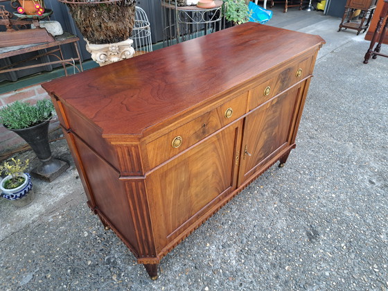 Image 1 of Buffet pliant hollandais ancien, buffet, console murale dim. 135x58cm et 93/144 cm de haut