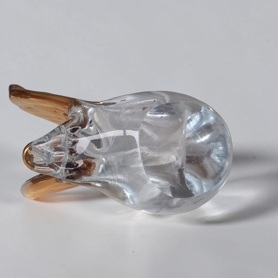 Image 1 of Murano glass swan with gold-colored wings – Italy – 12 cm