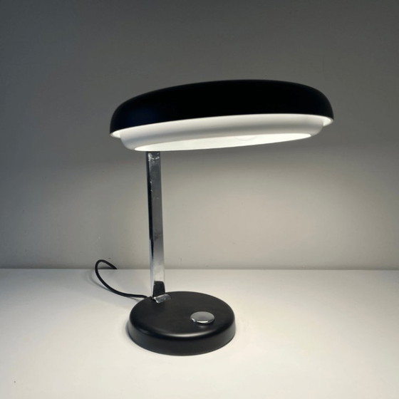 Image 1 of Hillebrand bureaulamp UFO - zwart metaal met chroom