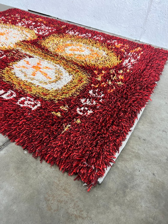 Tappeto scandinavo vintage in lana, Rya, Svezia, anni '60 – Tappeti, rvs, Wool (photo 11 of 12)