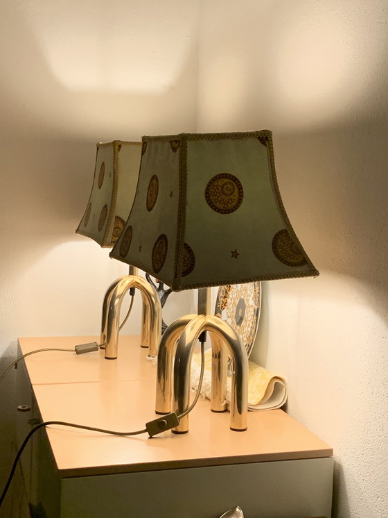 Image 1 of Table lamps with brass lamp base
