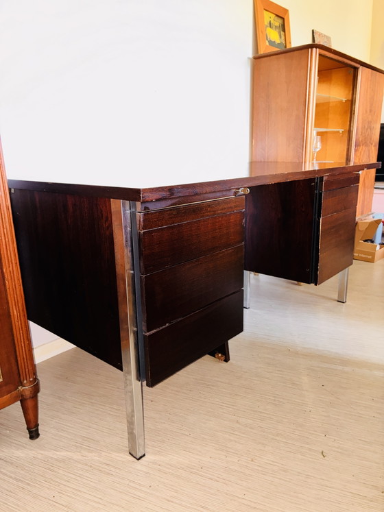 Scrivania direzionale ORDO Francia – Anni '60 – Palissandro – Design – Scrivanie, Wood (photo 3 of 11)