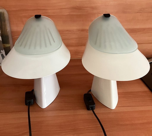 Pair of vintage Lumina "Artu" table lamps, designed by Bruno Negretti, Italy, 1970s/80s – tafellampen, Metal