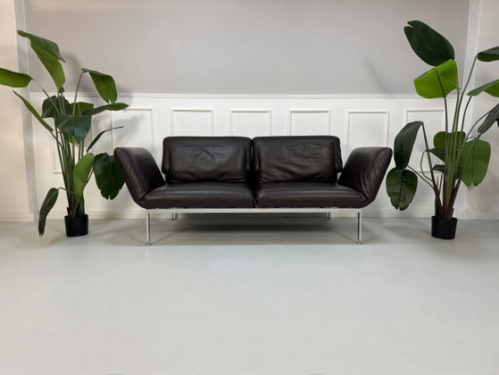 Image 1 of Brühl Roro Diseñador Leder Braun Sofá Schlafsofa Sofá