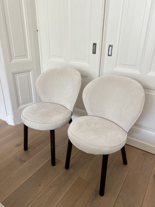 2x Upholstered Dining Chairs - Excellent Condition