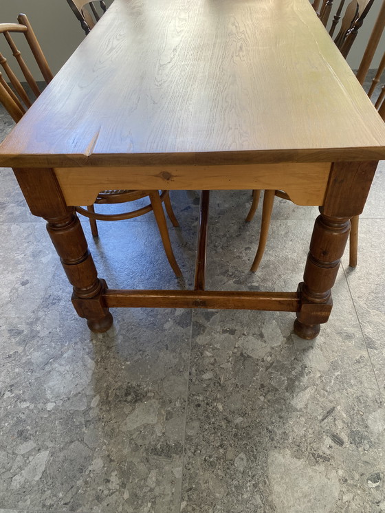 Image 1 of Classic dining table with oak top chargers