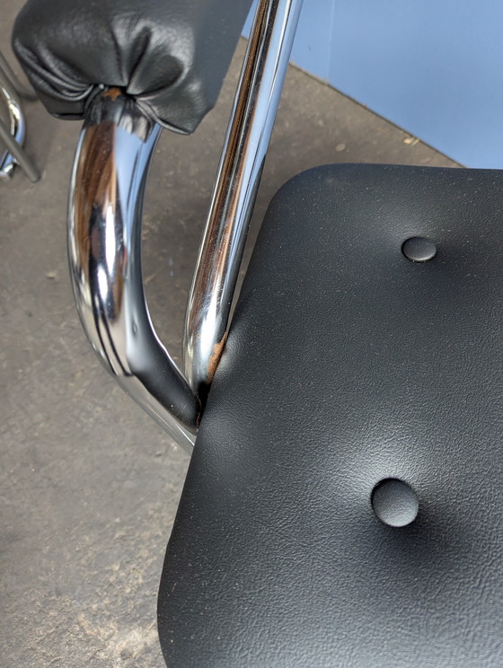 Image 1 of 6 chaises vintage à structure tubulaire Jerry Johnson