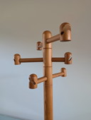 vintage Danish standing coat rack solid wood