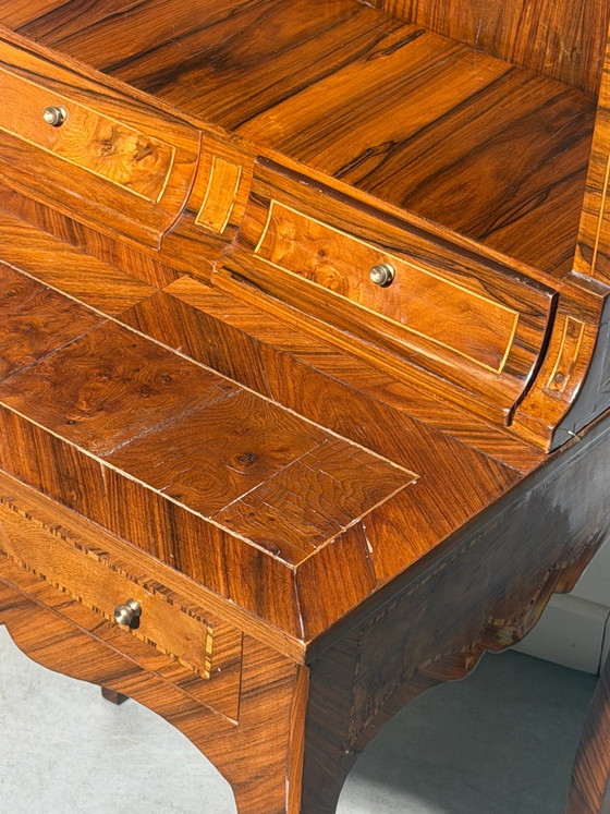 Antique English Marquetry Writing Desk / Secretary (photo 8 of 10)