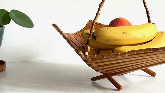 Image 1 of Hout en bamboe VINTAGE CHIC FOLDING TABLE BASKET