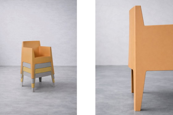 Image 1 of Vintage Mid-Century Italian Modern Atlantide Collection Toy Plastic Chairs by Philippe Starck for Driade, 1990, Set of 4