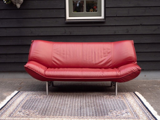 Leolux Tango | 2-seater leather designer sofa | Red