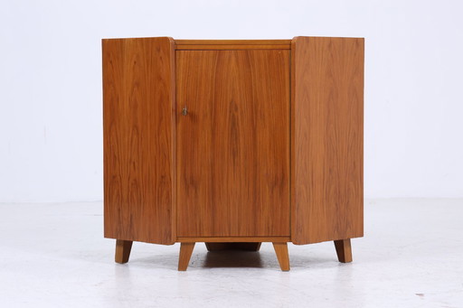 Vintage walnut corner chest of drawers by Tepe 60s | Mid - Century chest of drawers cabinet retro 70s wood storage #05-02