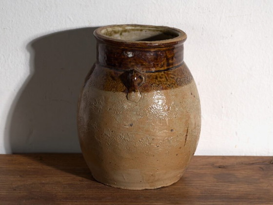 Antike chinesische glasierte Steingutvase – China, ca. 1900 – Vasen, Ceramic, Rustic (photo 25 of 39)