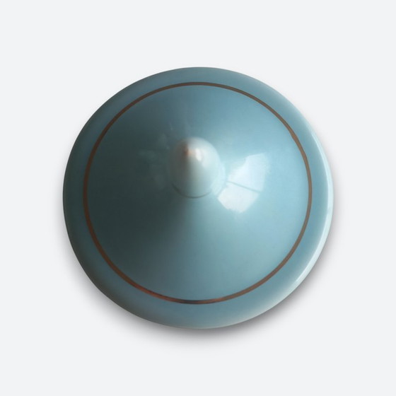 Image 1 of Art Deco ceramic ensemble turquoise with gold