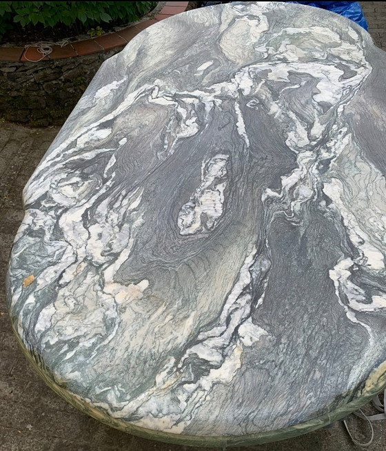 Image 1 of Sculptural Italian Marble Dining Table – Biomorphic Top – 180 × 100 cm