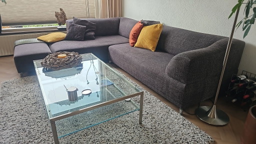Zanotta belle table basse design en acier inoxydable 138x80cm