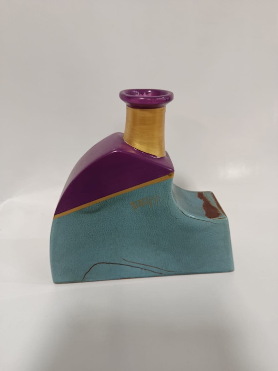 Image 1 of Geometrische Keramikvase / Dekanter im Art-Deco-Stil