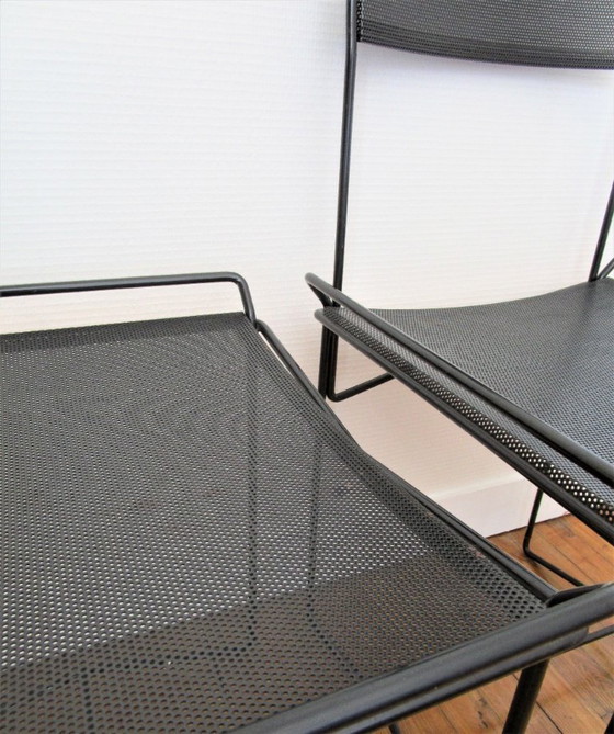 paire chaises métal perforé acier années 80 – Chaises de salle à manger, Metal (photo 13 of 19)