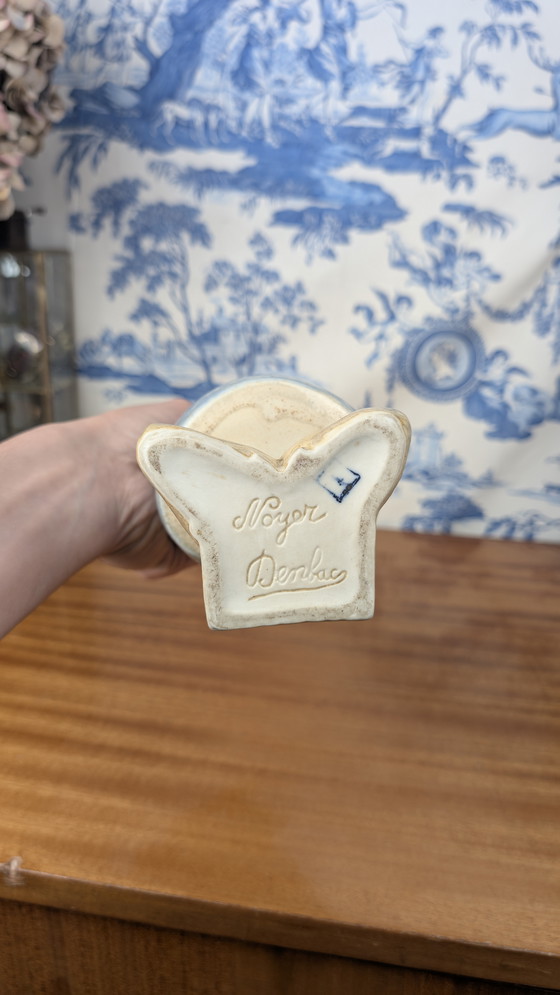 Image 1 of Denbac pour Noyer botella de licor antropomorfa de un pastor de Berrichon, cerámica de principios del siglo XX