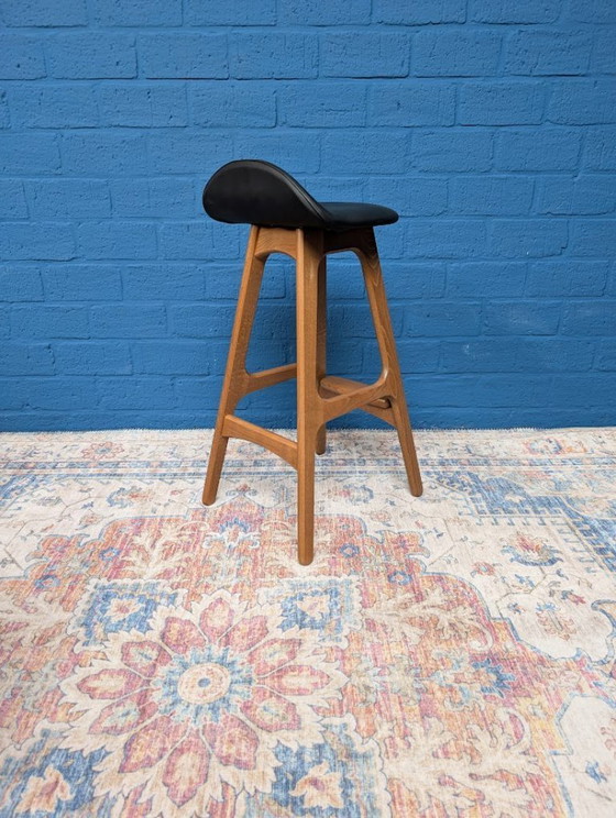 Image 1 of 3x Retro OD61 bar stools, Erik Buch, Hammel Møbelfabrik