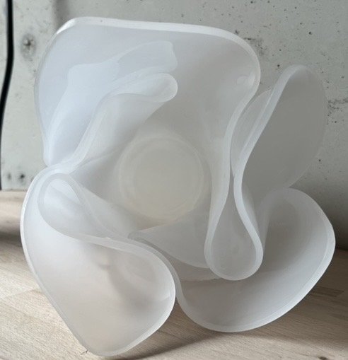 Image 1 of Vintage ‘handkerchief’ plexiglass vase