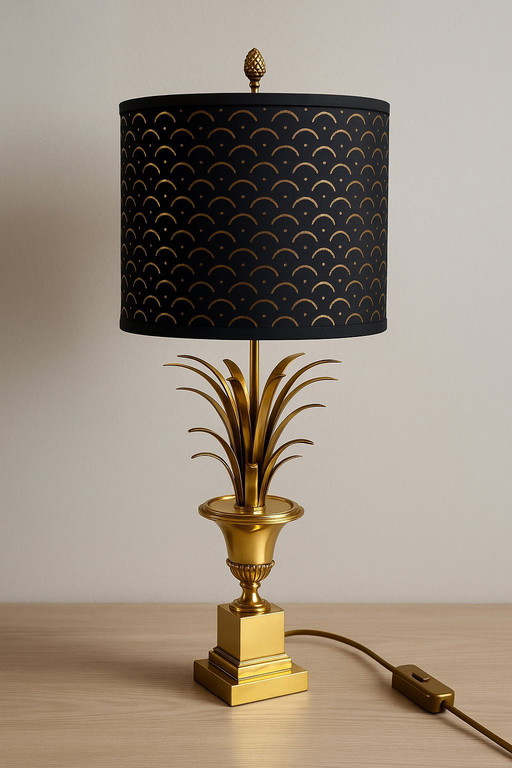 Lampe de table Hollywood Regency - attribuée à Boulanger S.A. (c. 1970)