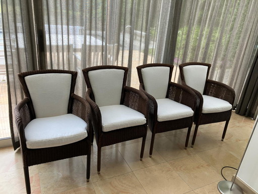 8x chaise de salle à manger - marron tressé (Accent)