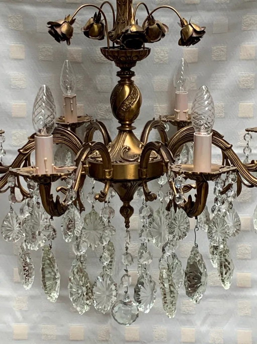 Kroonluchter – Crystal, Brass (photo 2 of 11)