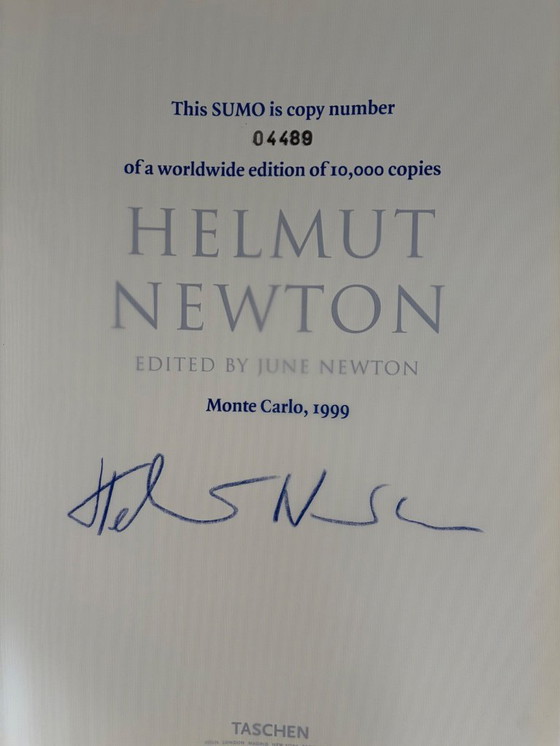 Image 1 of Signed Helmut Newton book – no. 04489 – incl. original stand
