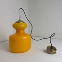 Vintage oranje opaline hanglamp uit de jaren 70