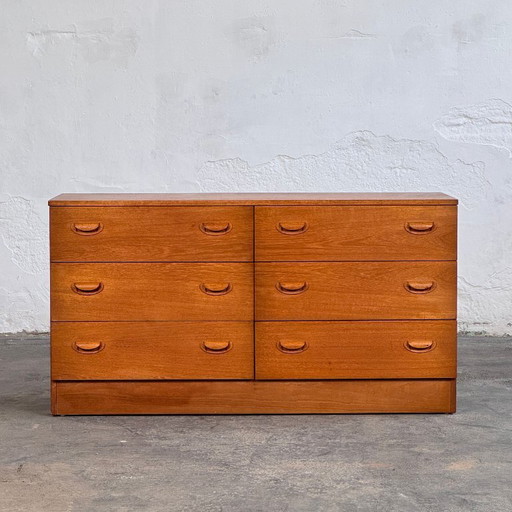 Mid-Century Teak 6-Drawer Sideboard, 1960