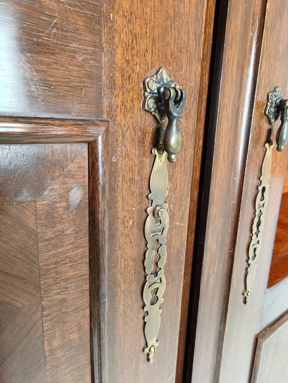 Image 1 of Beautiful English Art Deco Compactom Ltd Men's Wardrobe from the 1920s