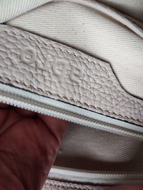 Abro Handbag Shoulder Bag Leather Cream Beige Very Good Condition (photo 8 of 15)