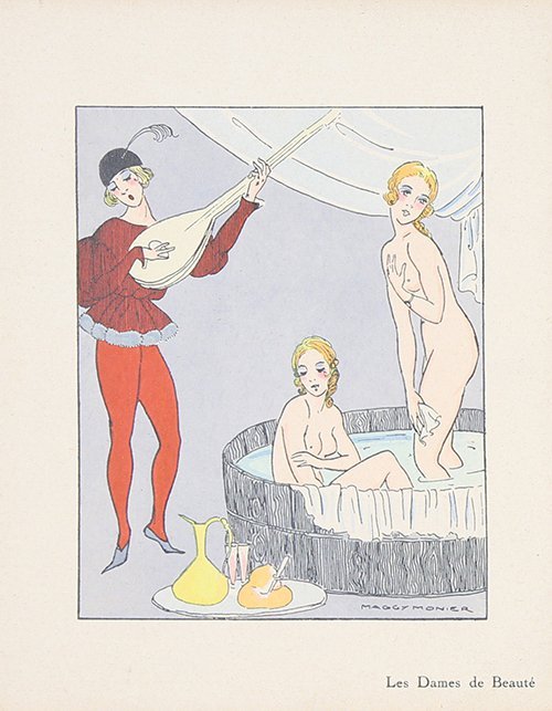 Les Dames De Beauté By Maggy Monier -Signed Color Lithograph