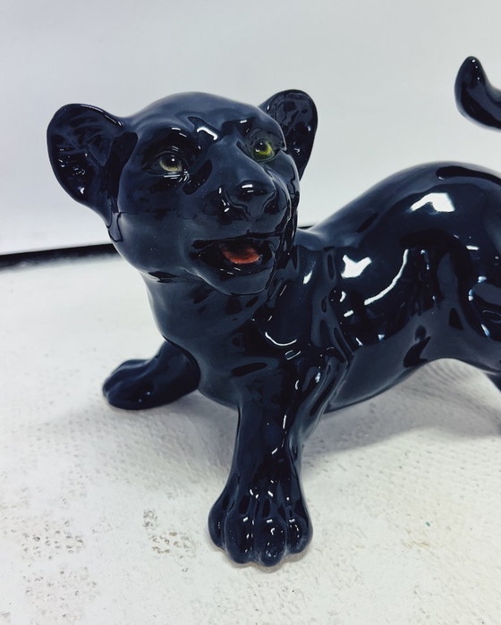 Image 1 of Panther Cub Ceramic