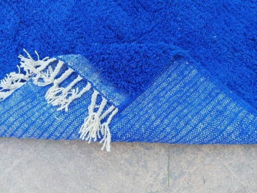 Tapis bleu marocain artisanal 100cmx200cm 
