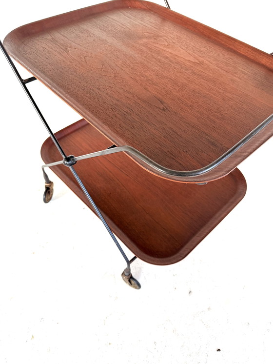 Image 1 of Vintage Teakhouten Trolley, Paul Nagel ‘60