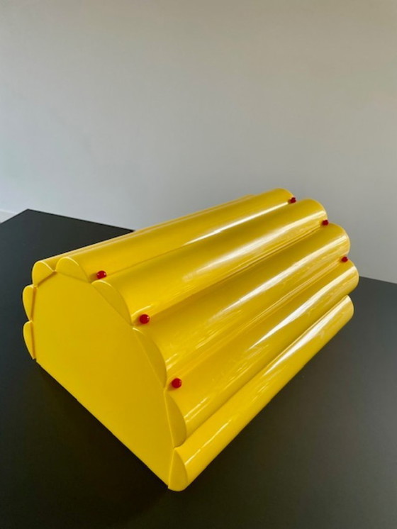 Image 1 of Vintage Memphis bread box Daisy Italian design