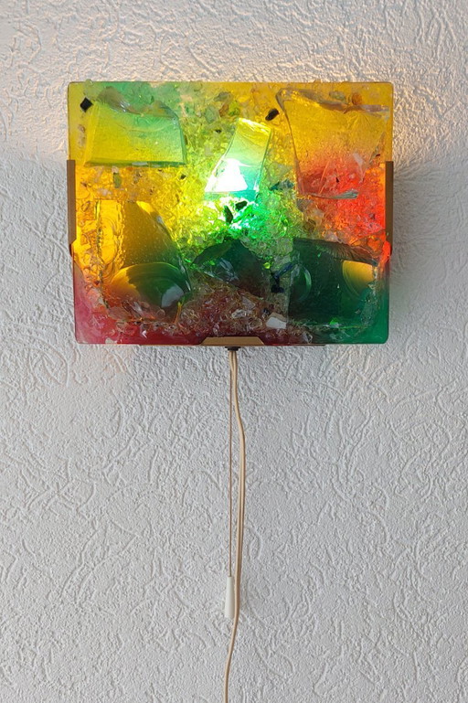 Applique murale sculpturale en verre brisé de Cosack Leuchten.