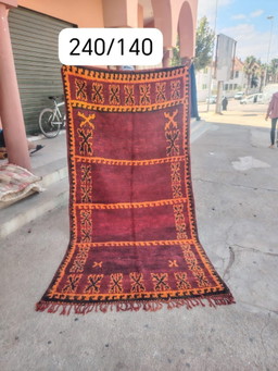 Handgeknoopt Berber kleed wol 240x140cm