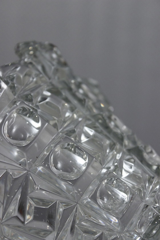 Image 1 of Sklo Union Libochovice - Boheems Kristallen Beker Decor Lens 1950 Op Art