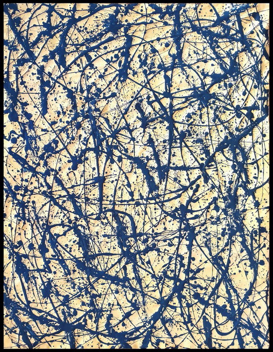 Jürgen Angeler - Informalismo Blu Dorato – Dipinti e disegni, Tela (photo 11 of 18)