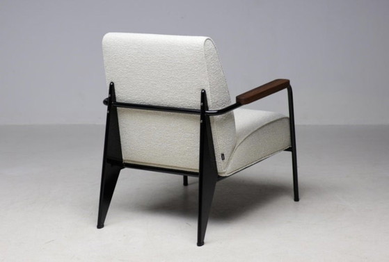 Image 1 of Vitra Jean Prouvé Salonsessel | Elfenbein Nubien | Zeitlose französische Eleganz